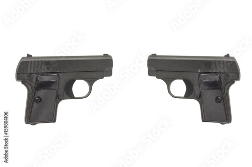 2 Gun isolated on white background, Concept