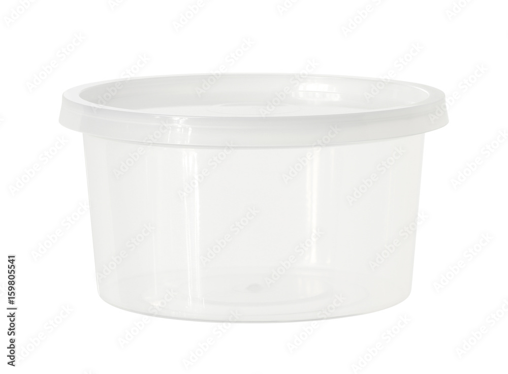 Plastic box (with clipping path) isolated on white background Plastic box (with clipping path) isolated on white background