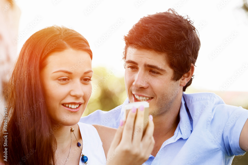 Young couple in the park