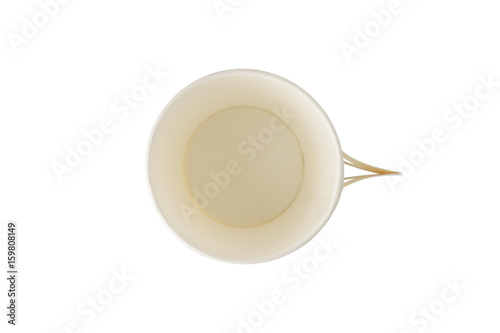 paper cup of coffee on isolate background