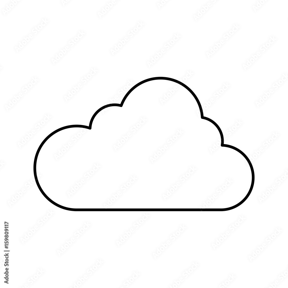 cloud icon over white background vector illustration cloud icon over white background vector illustration