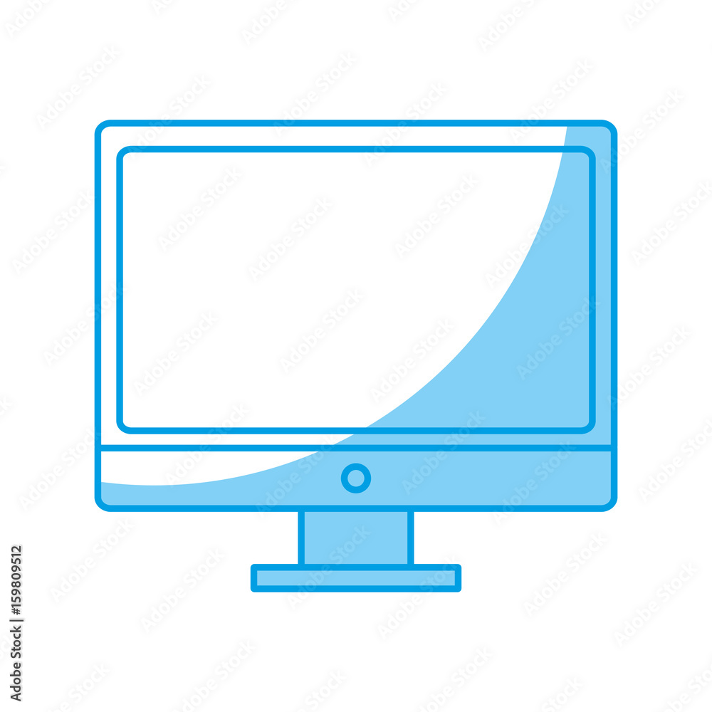 monitor computer icon over white background vector illustration