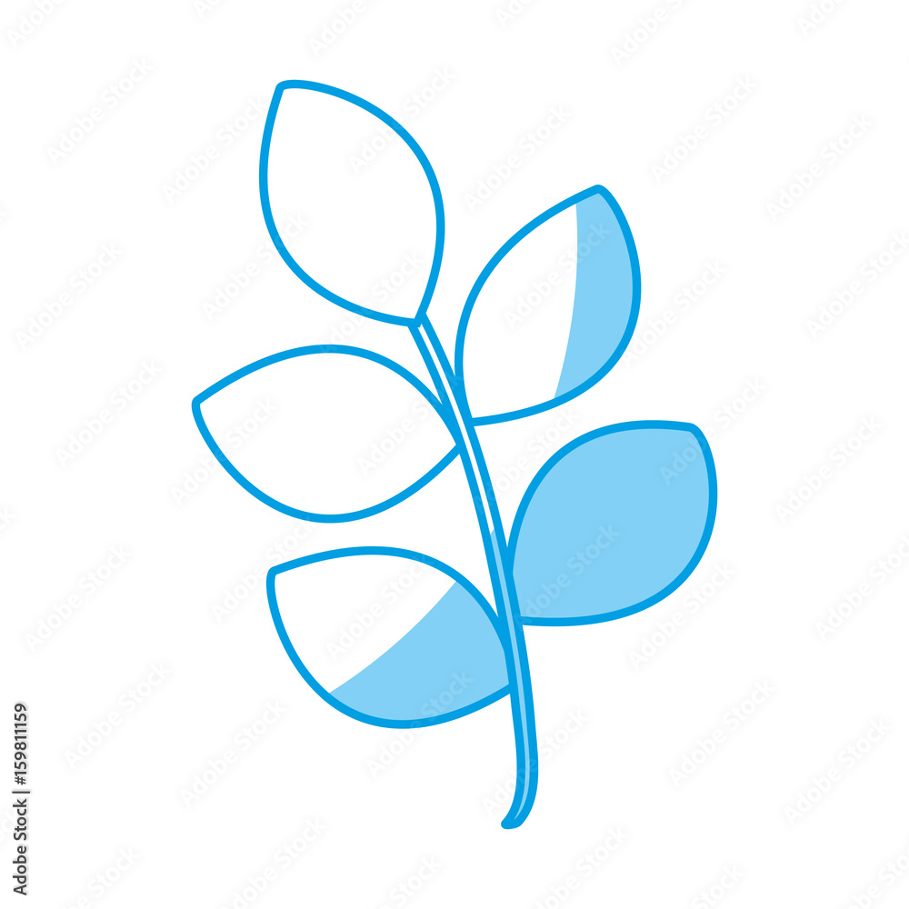 stem with leaves icon over white background vector illustration stem with leaves icon over white background vector illustration