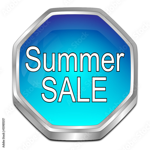 Summer Sale Button - 3D illustration