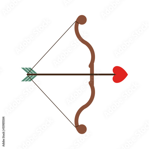 bow and arrow ove valentines day related icon icon image vector illustration design 