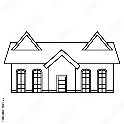 exterior house isolated icon vector illustration design