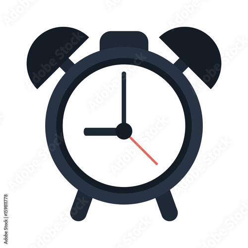 alarm clock icon image vector illustration design 