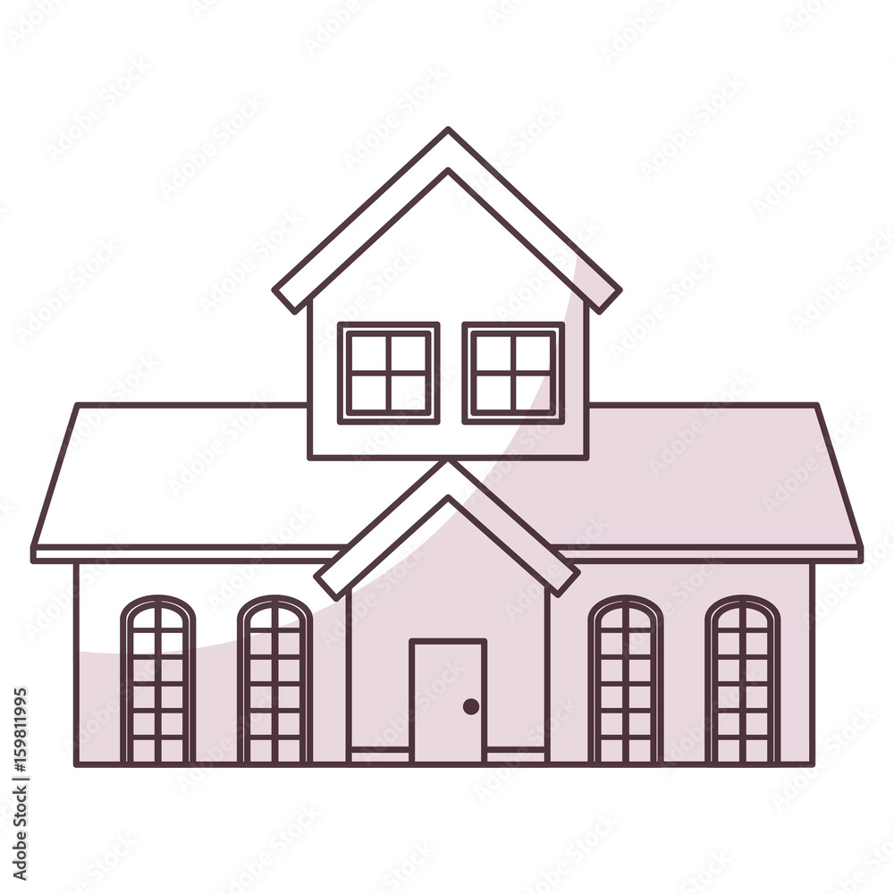 exterior house isolated icon vector illustration design