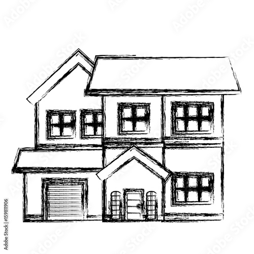 exterior house isolated icon vector illustration design