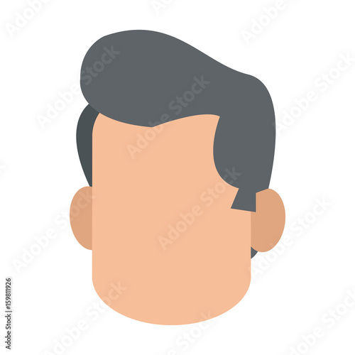 faceless head of man icon image vector illustration design 