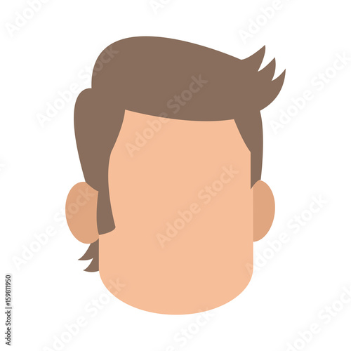 faceless head of man icon image vector illustration design 