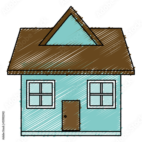 exterior house isolated icon vector illustration design