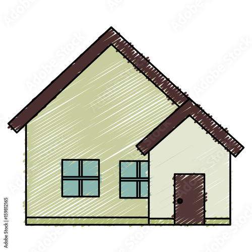 exterior house isolated icon vector illustration design