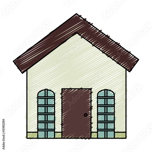 exterior house isolated icon vector illustration design