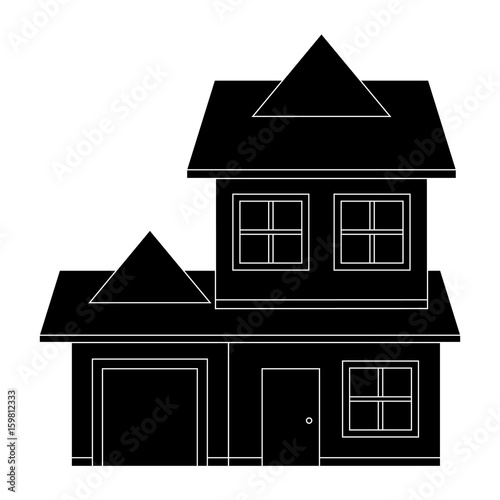 exterior house isolated icon vector illustration design