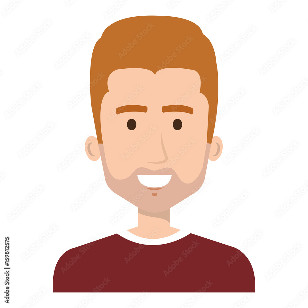 young man avatar character vector illustration design