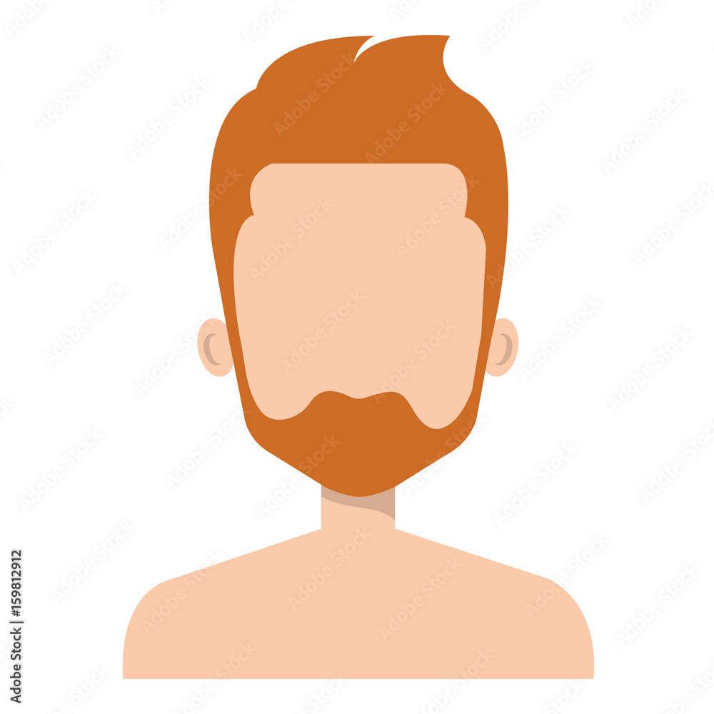 young man shirtless avatar character vector illustration design young man shirtless avatar character vector illustration design