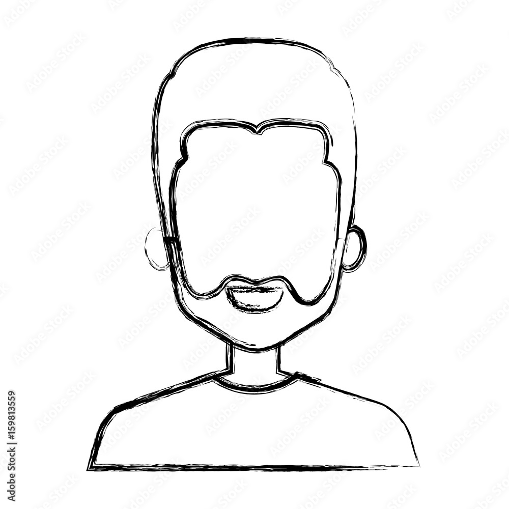 young man avatar character vector illustration design