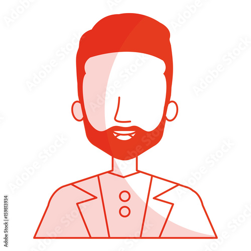 young man avatar character vector illustration design