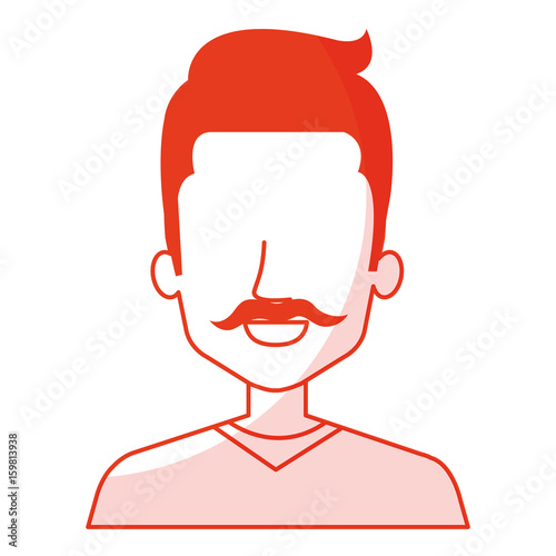 young man avatar character vector illustration design