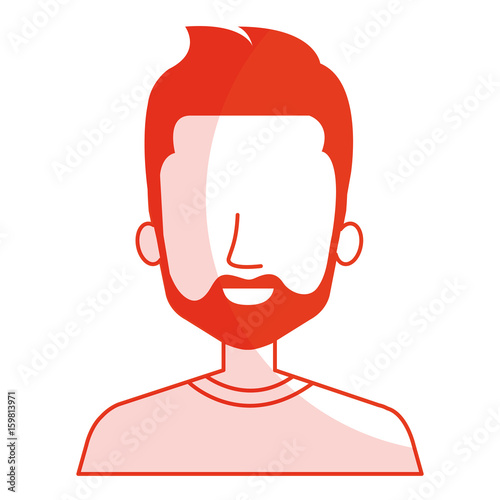 young man avatar character vector illustration design