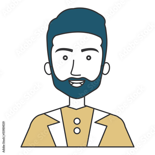 young man avatar character vector illustration design