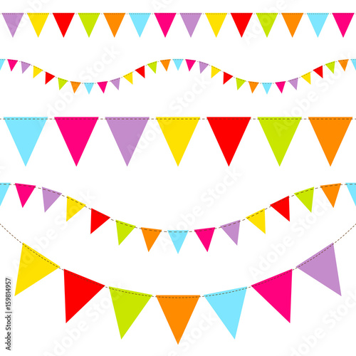 5 Seamless Colored Festoons Seamless