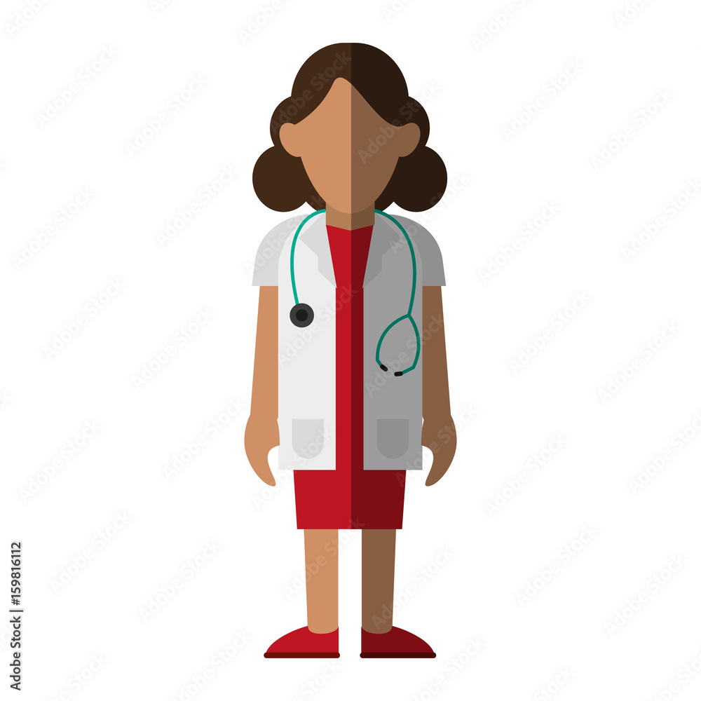 Fototapeta premium female medical doctor icon image vector illustration design 
