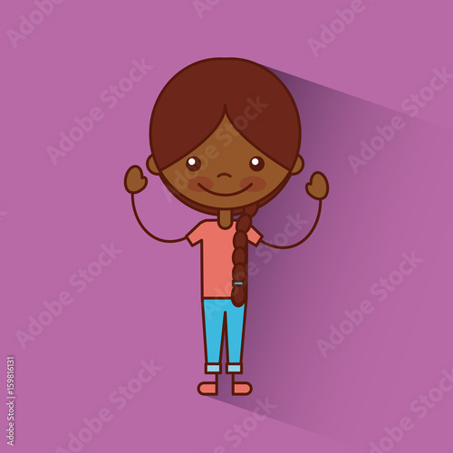 happy girl illustration icon vector design graphic