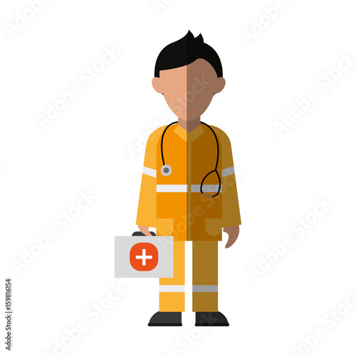 male paramedic icon image vector illustration design 