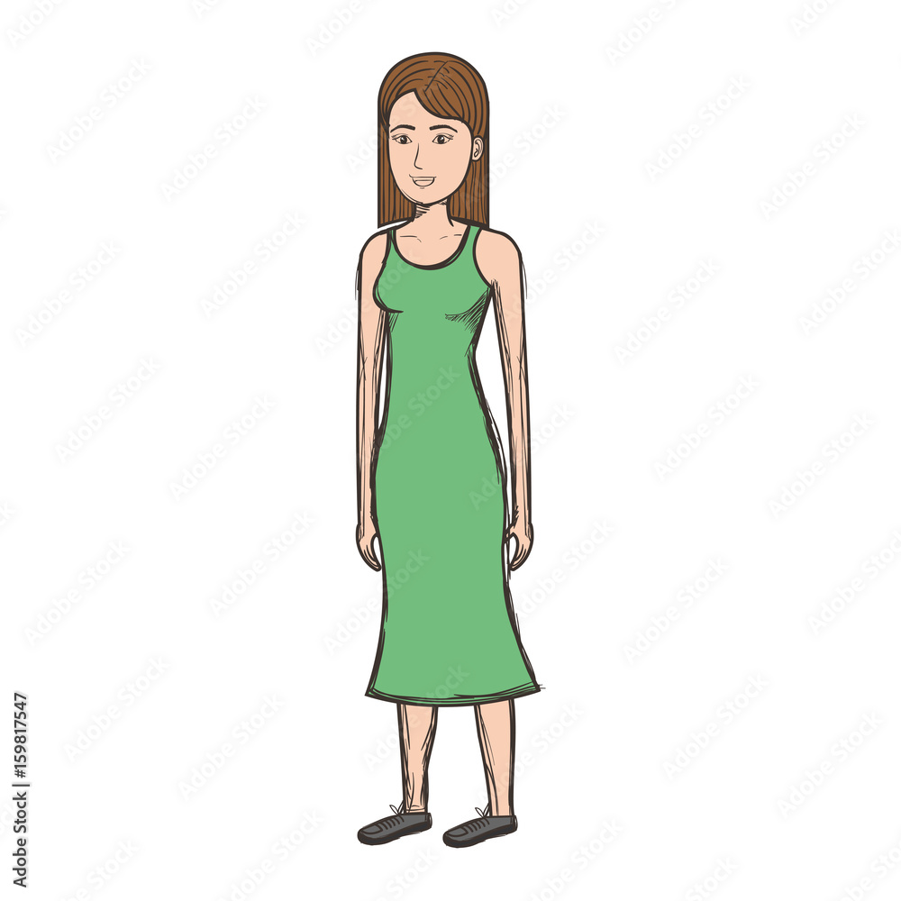 Fototapeta premium beautiful and young woman character vector illustration design