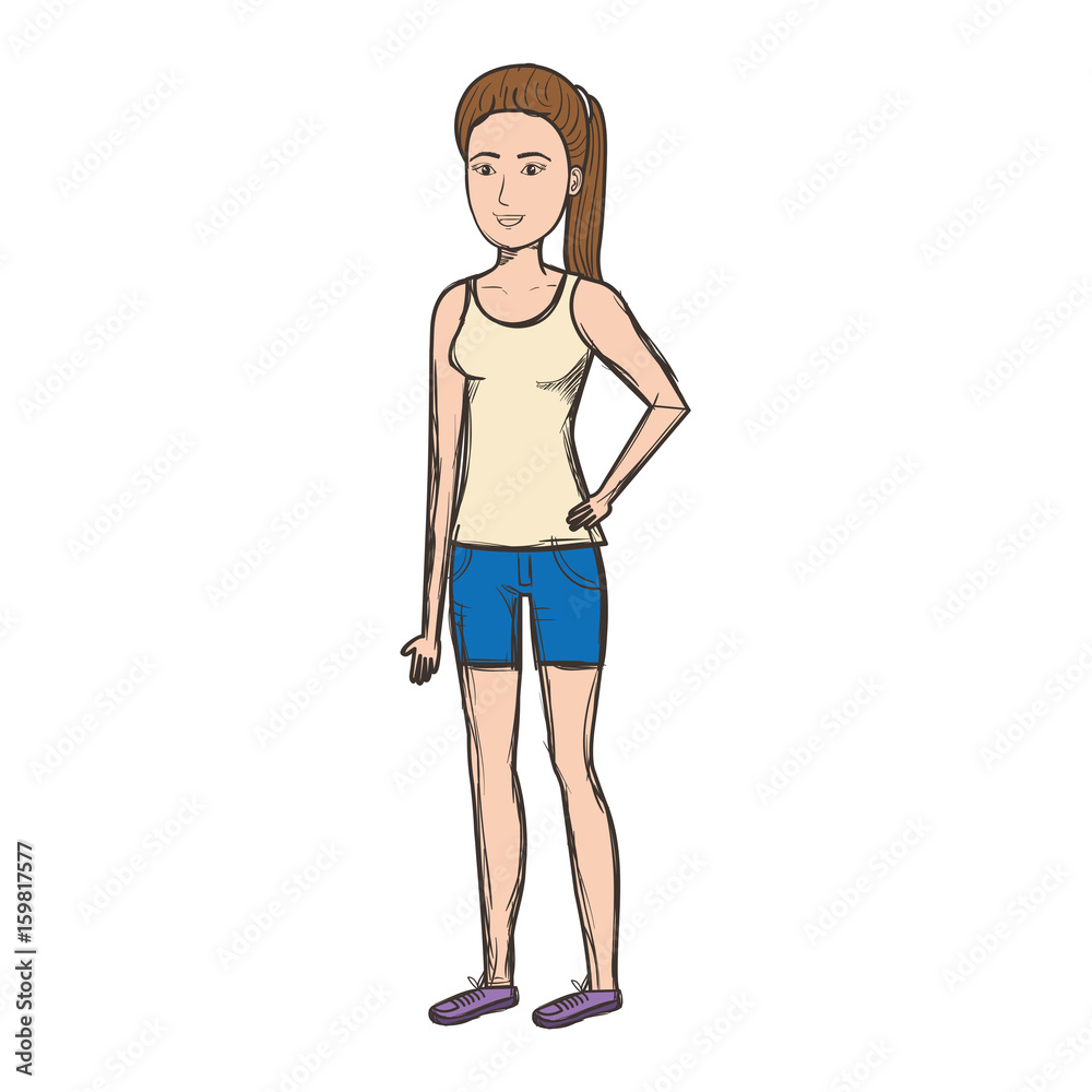 beautiful and young woman character vector illustration design beautiful and young woman character vector illustration design