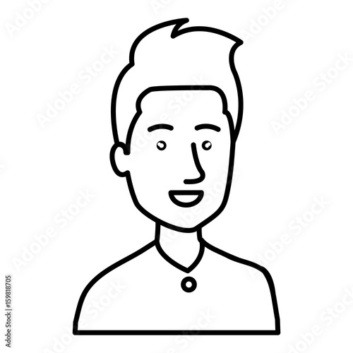 young man avatar character vector illustration design © Gstudio