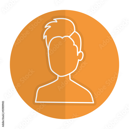 young man shirtless avatar character vector illustration design