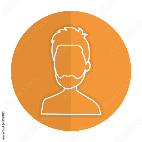 young man shirtless avatar character vector illustration design