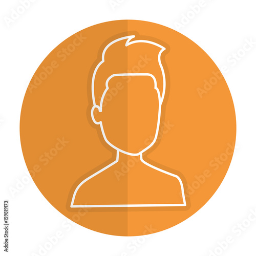 young man shirtless avatar character vector illustration design