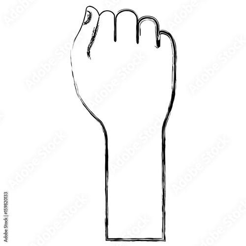 hand human fist icon vector illustration design