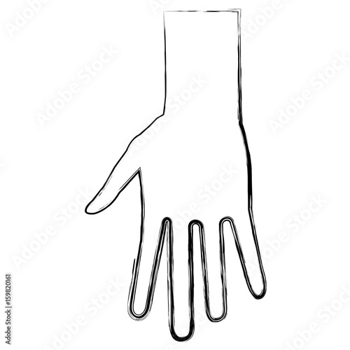 hand human open icon vector illustration design