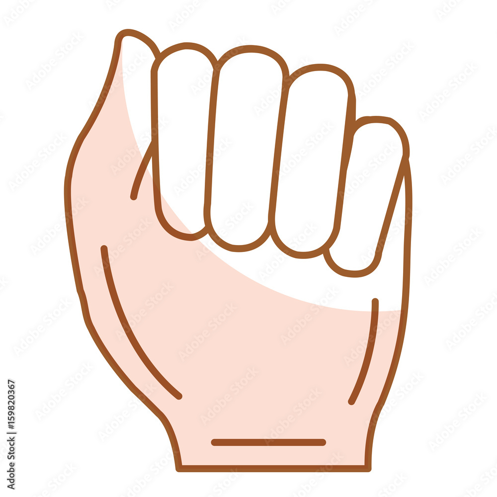 Obraz premium hand human fist icon vector illustration design