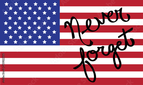 Never Forget American Flag