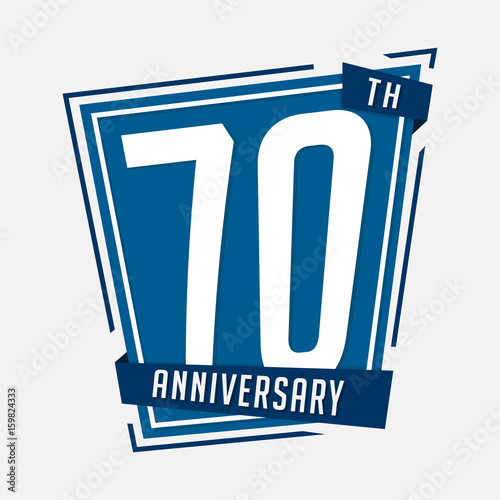 70 anniversary design template. Vector and illustration.
