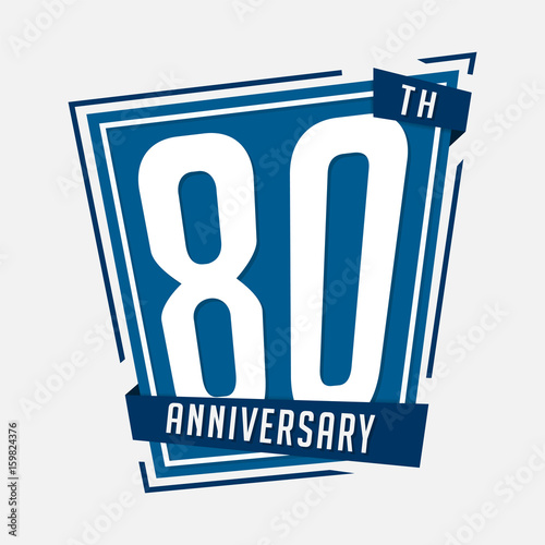 80 anniversary design template. Vector and illustration.
