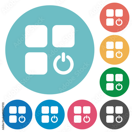 Component switch flat round icons