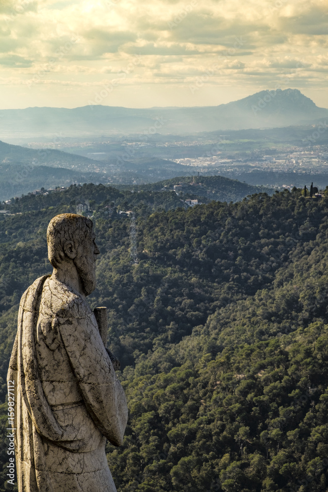 Panoramic view from Expiatory Church of the Sacred Heart on the Tibidabo