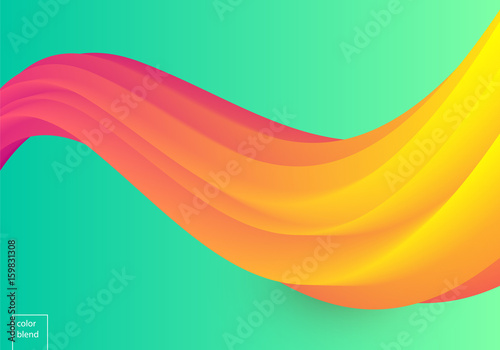 Colorful mellow vector wave