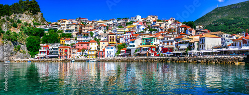 Colorful Greece series - beautiful coastal town Parga