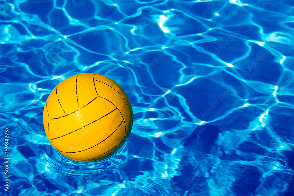 Yellow ball in the pool