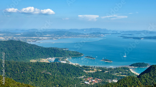 Langkawi island panorama from the mountain