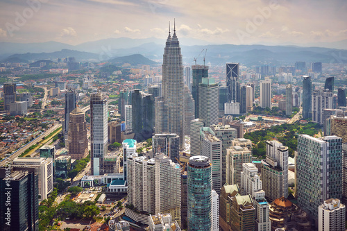 Aerial view of Kuala Lumpur in the morning