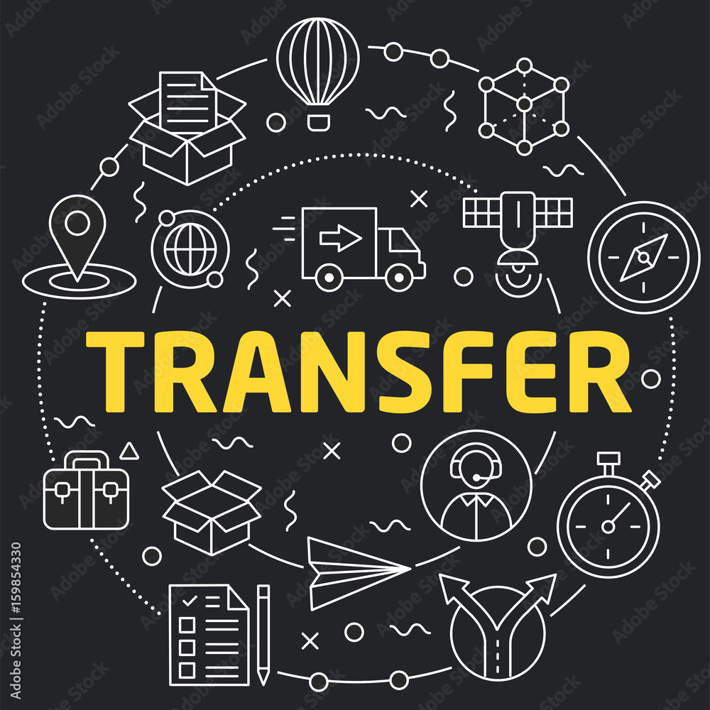 Linear illustration for presentations in the round transfer